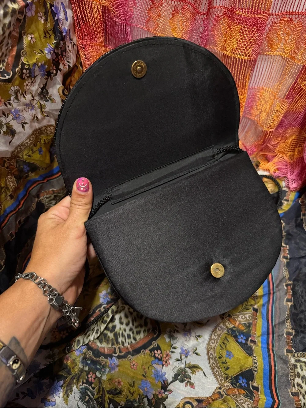 Beaded Multicolor Crescent Crossbody Bag - Designer-Inspired Sony studios